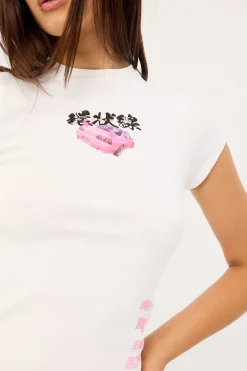 Route 1 Baby Tee White