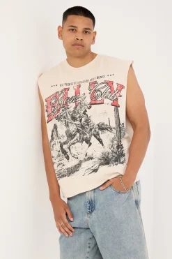 Route 66 Boxy Muscle Tank Pepper