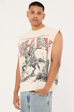 Route 66 Boxy Muscle Tank Pepper
