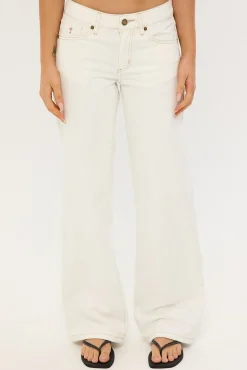 Rowie Wide Leg Jean Ageless White Denim