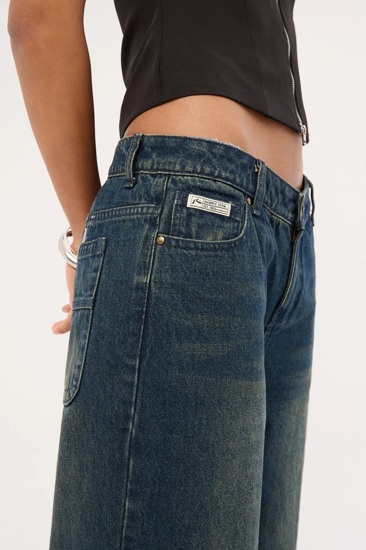 Roxanne Baggy Low Rise Jean Dark And Dirty