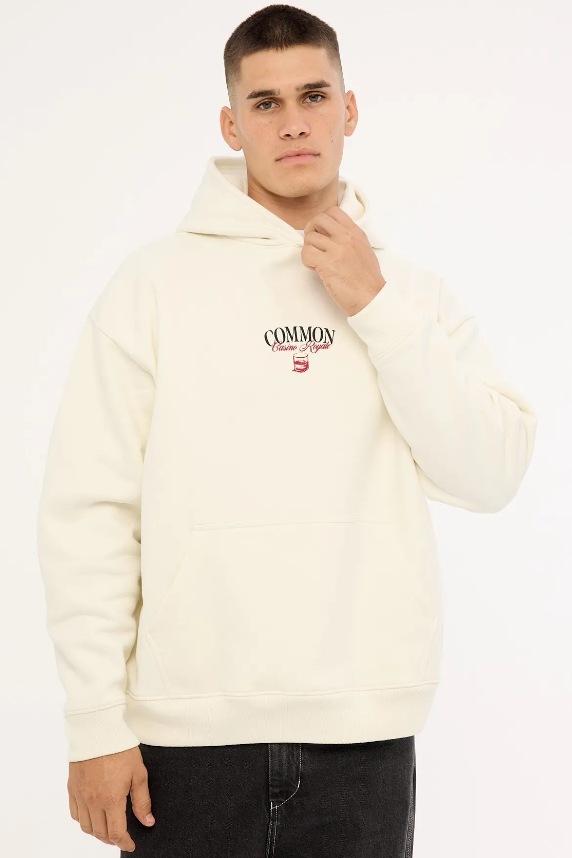 Royale Boxy Hoodie Off White