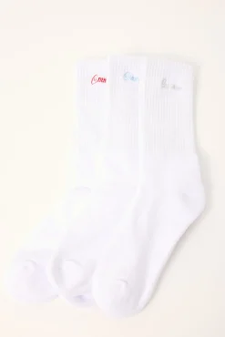 Royalty Sock 3 Pack White