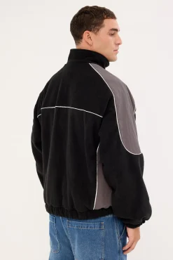 Rule Polar Fleece Panel Jacket Off Black
