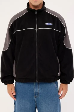 Rule Polar Fleece Panel Jacket Off Black