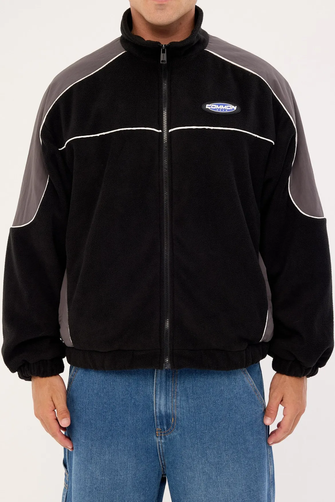 Rule Polar Fleece Panel Jacket Off Black