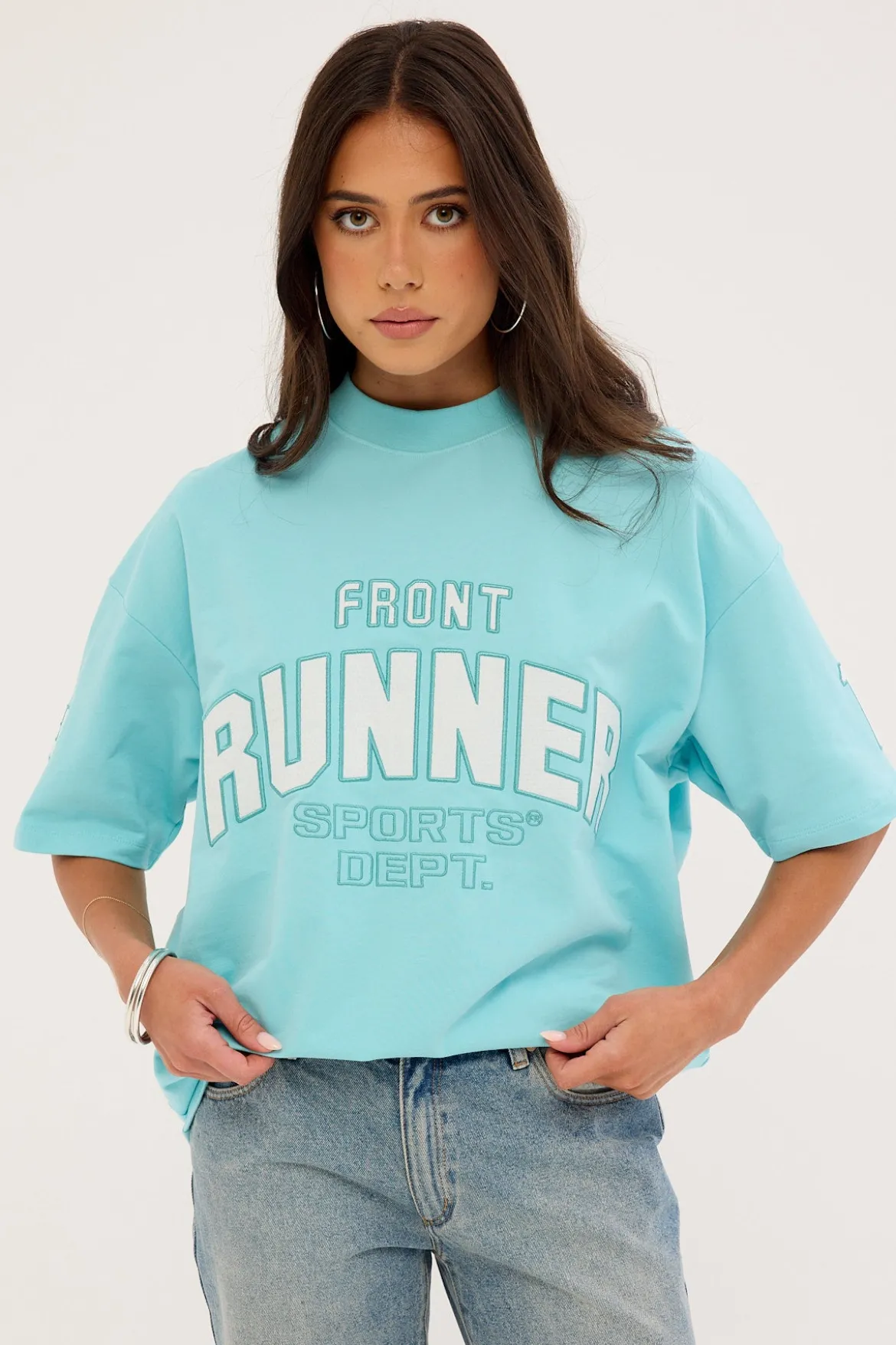 Runner Sports Dept Tee Ice Blue
