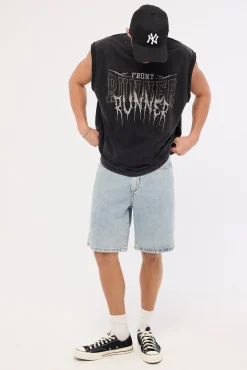 Runner Tattoo Muscle Washed Black