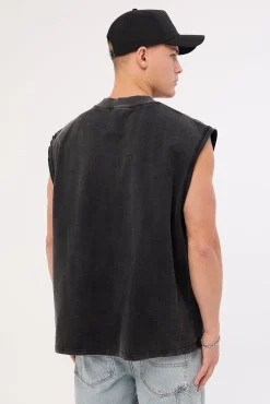 Runner Tattoo Muscle Washed Black