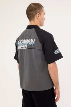 Ryder Boxy Standard Raglan Shirt Washed Black