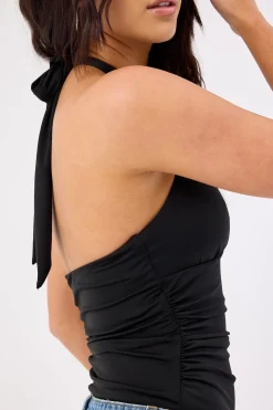 Ryder Halter Bodysuit Black