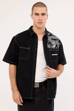 Ryuko Oversize Shirt Washed Black