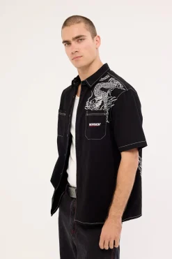 Ryuko Oversize Shirt Washed Black