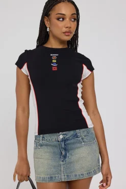 00s Micro Skirt Garbage Grime Blue