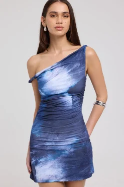Sabine Jewel Tie Dye Jersey Mini Dress Jewel Tie Dye