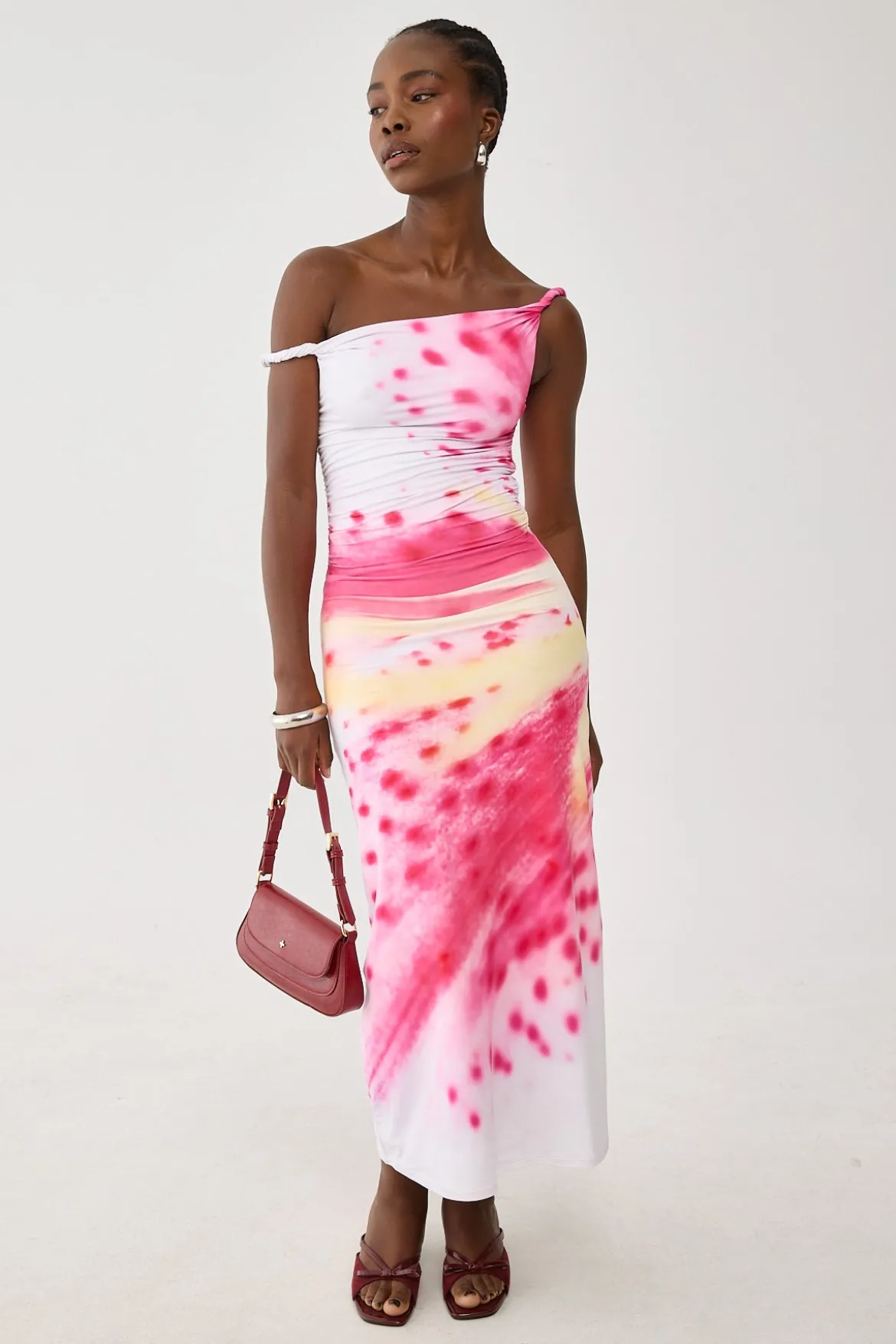 Sabine Printed Jersey Midi Dress Floral Print