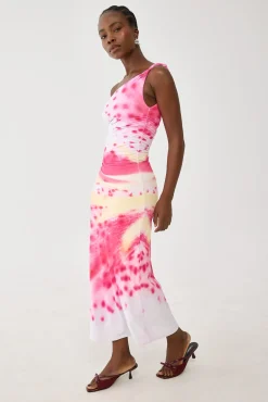 Sabine Printed Jersey Midi Dress Floral Print