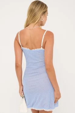 Sabrina Mini Dress Blue Gingham