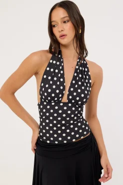 Safari Halter Noir Polka