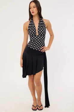 Safari Halter Noir Polka