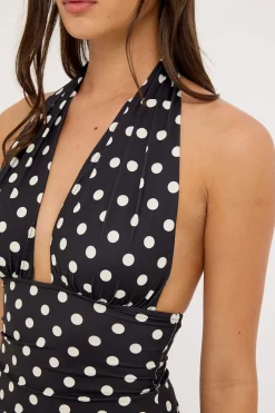 Safari Halter Noir Polka