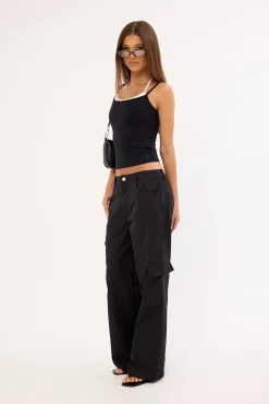 Sahara Low Rise Cargo Pant Black