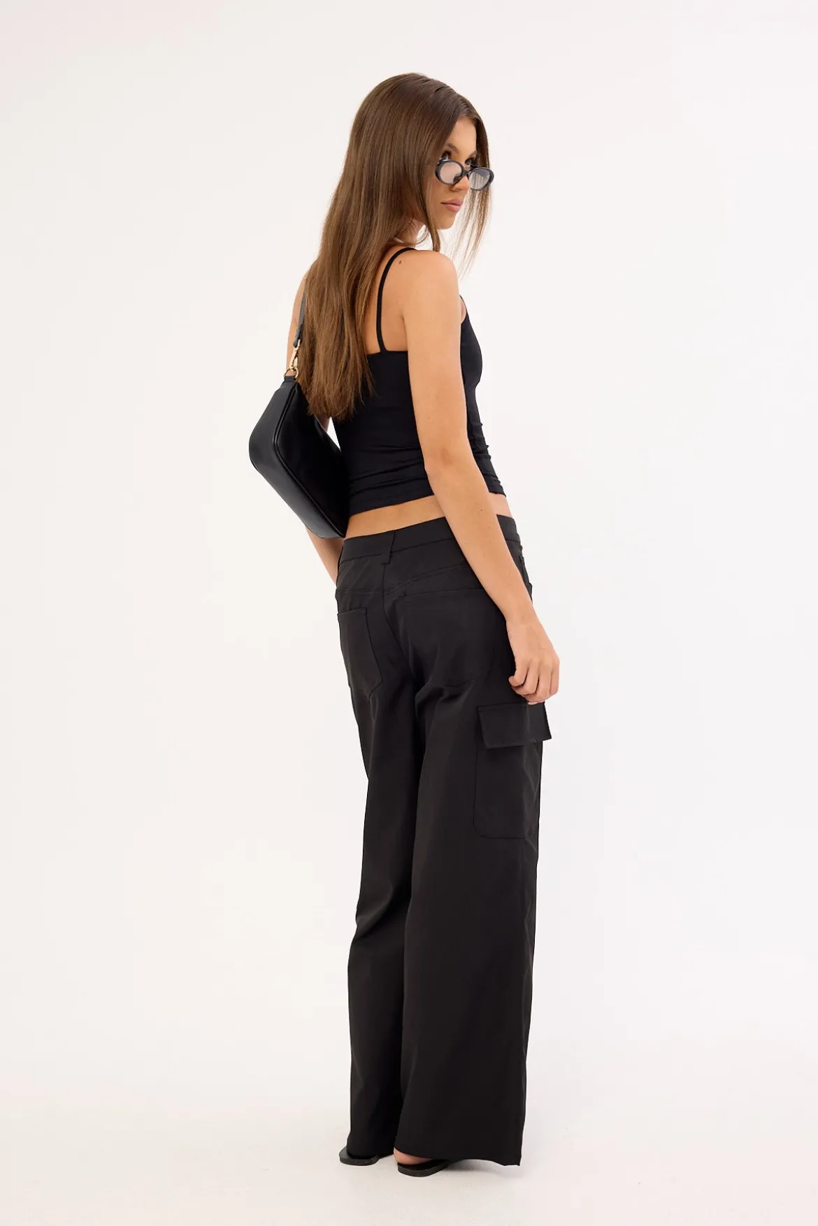 Sahara Low Rise Cargo Pant Black
