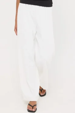 Sami Elasticated Mid Rise Pants Cream