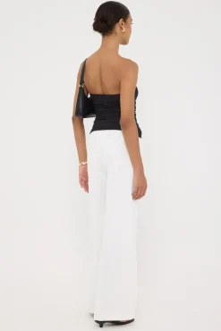 Sami Elasticated Mid Rise Pants Cream