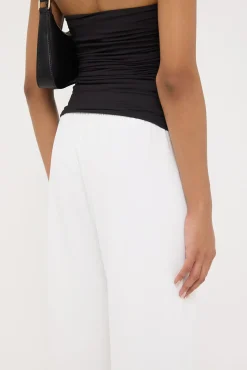 Sami Elasticated Mid Rise Pants Cream