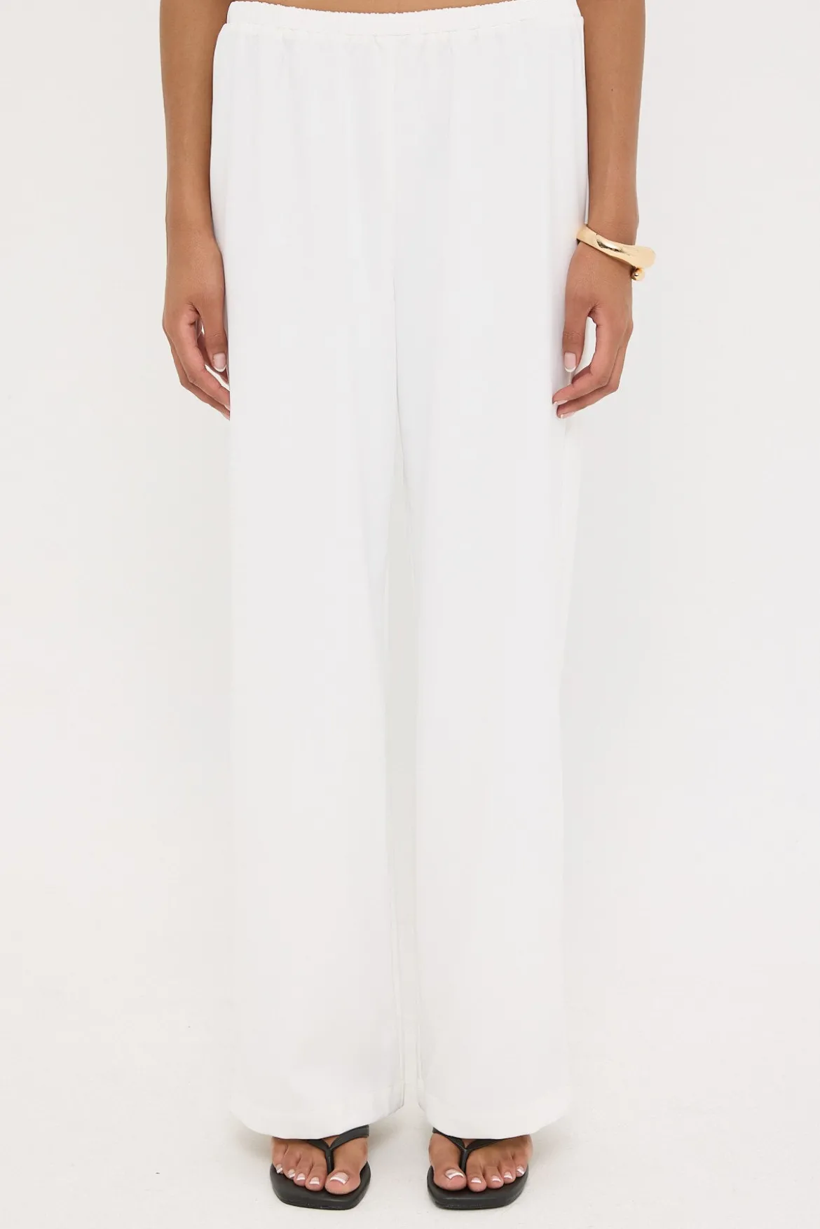 Sami Elasticated Mid Rise Pants Cream