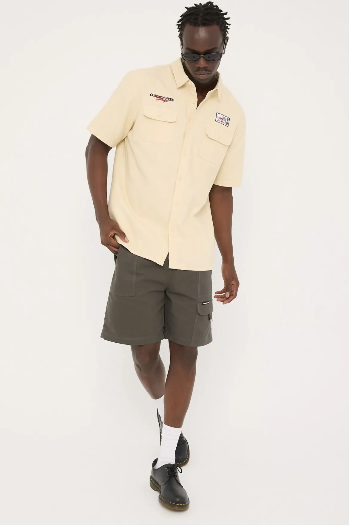 Sanctuary Elastic Waist Cargo Short Charcoal