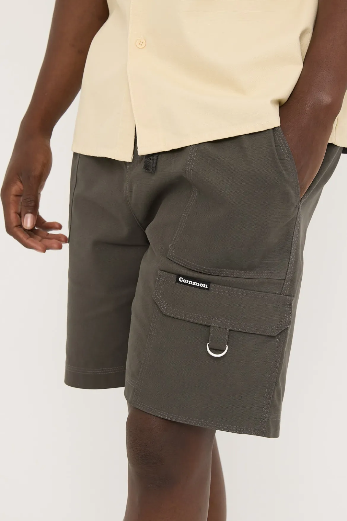 Sanctuary Elastic Waist Cargo Short Charcoal