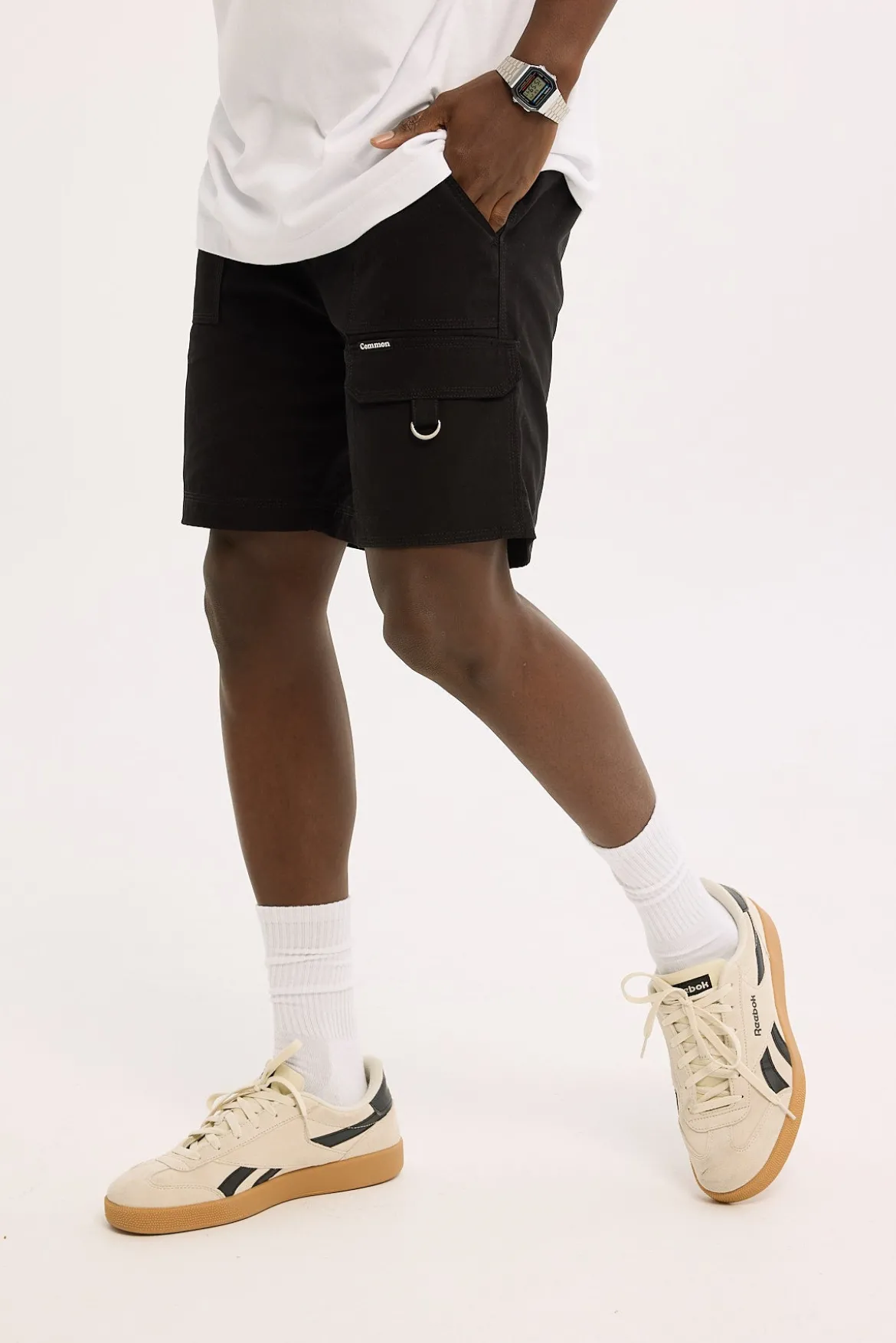 Sanctuary Elastic Waist Cargo Short Black