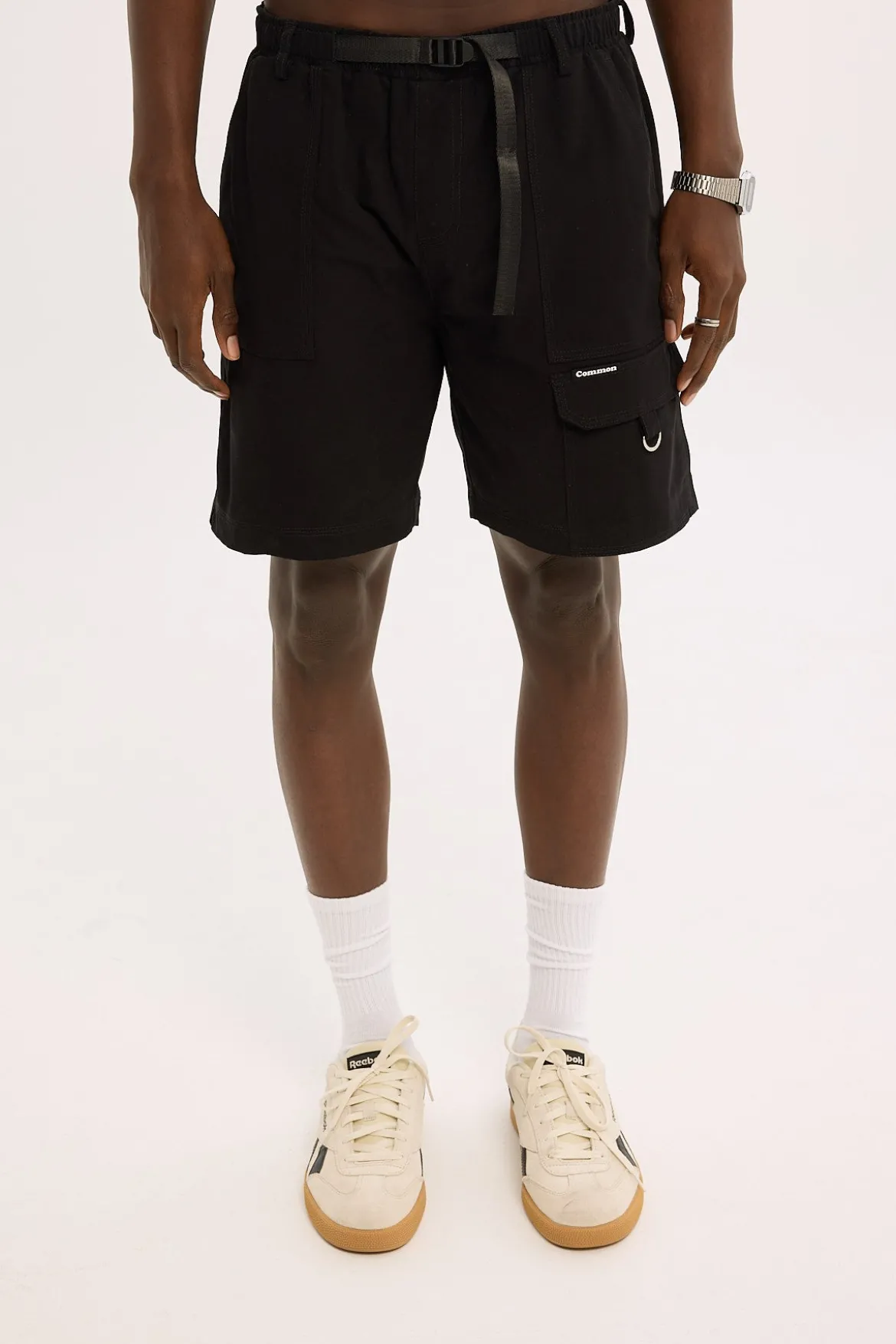 Sanctuary Elastic Waist Cargo Short Black