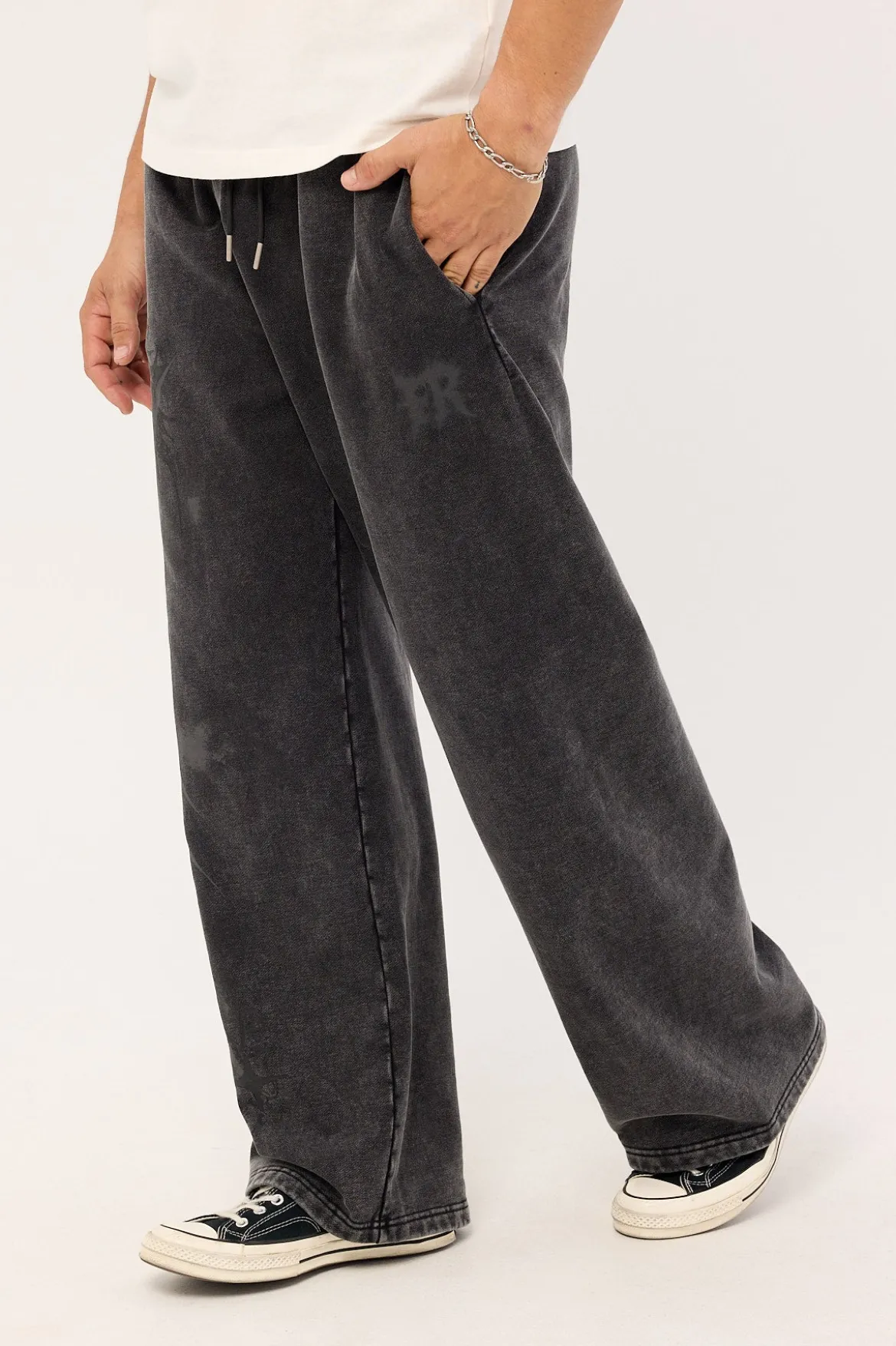 Sandstorm Wide Leg Pant Black Wash