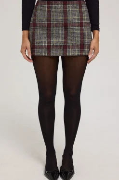 Sangiovese Check Plaid Mini Skirt Plaid Print
