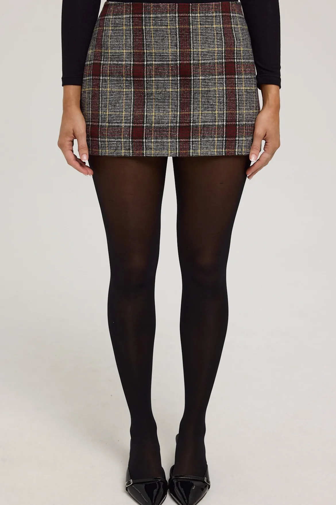 Sangiovese Check Plaid Mini Skirt Plaid Print
