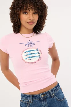 Sardinas Baby Tee Pink