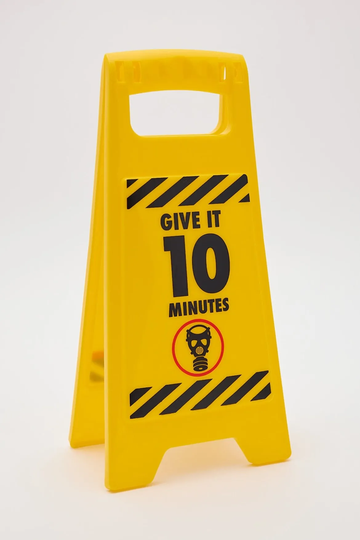 Satisfying Poo Desk Warning Sign Yellow