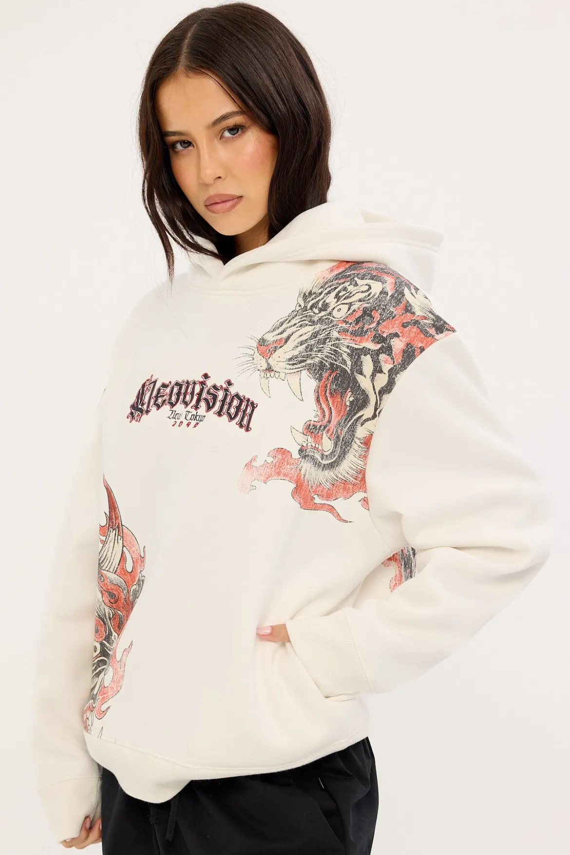 Savage Relaxed Hoodie Off White
