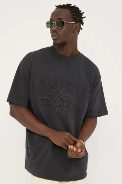 Scholar Boxy Heavyweight Tee Night Black