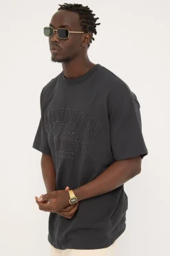 Scholar Boxy Heavyweight Tee Night Black