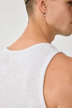 Scoop Neck Singlet Tank Snow Marle