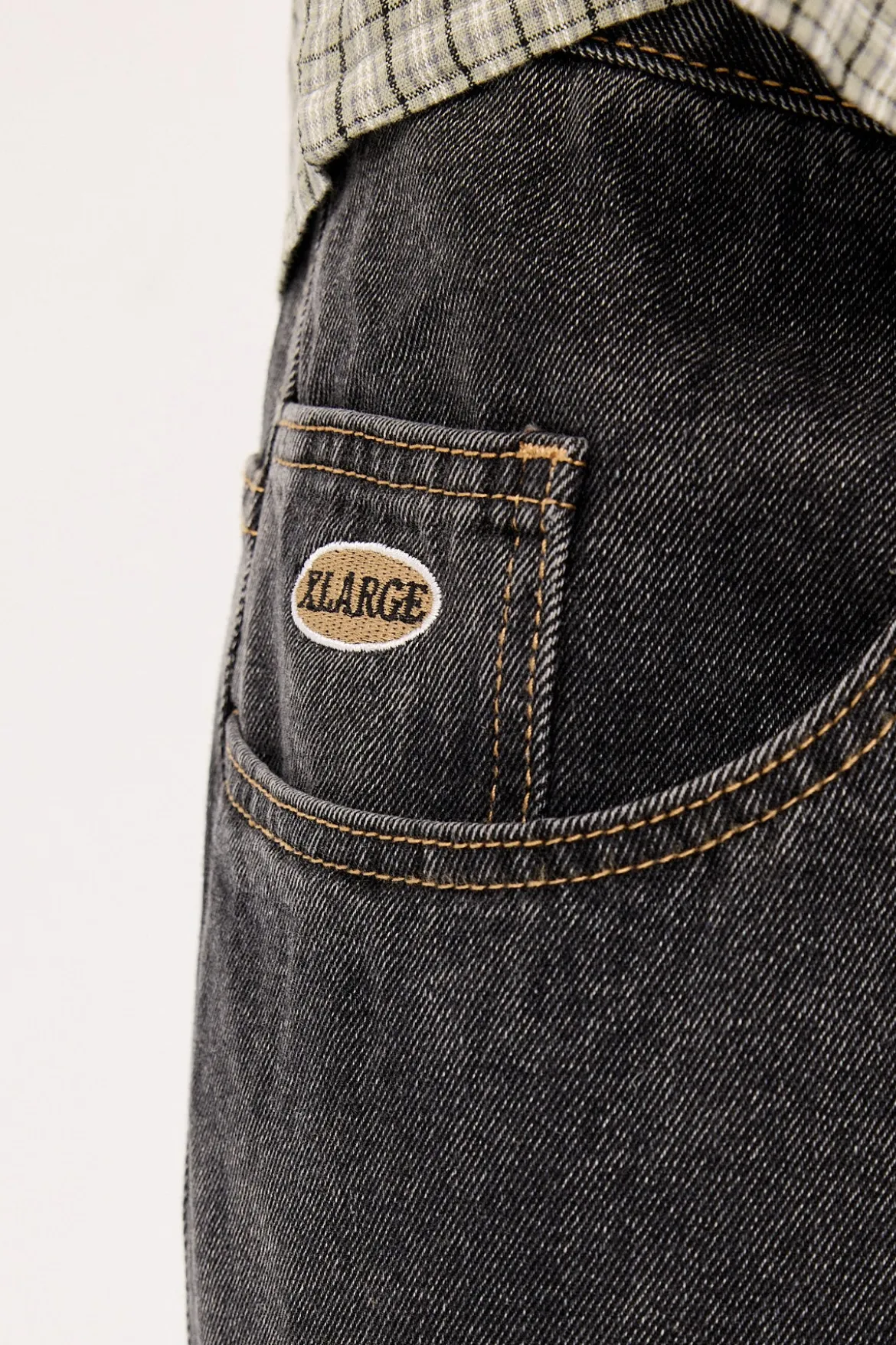 Script Baggy Bull Denim Pant Washed Black