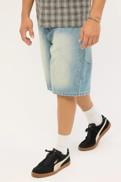 Script Smoko Denim Short Sun Faded Indigo
