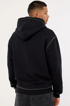 Script Zip Thru Hood Black