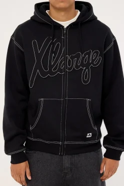 Script Zip Thru Hood Black