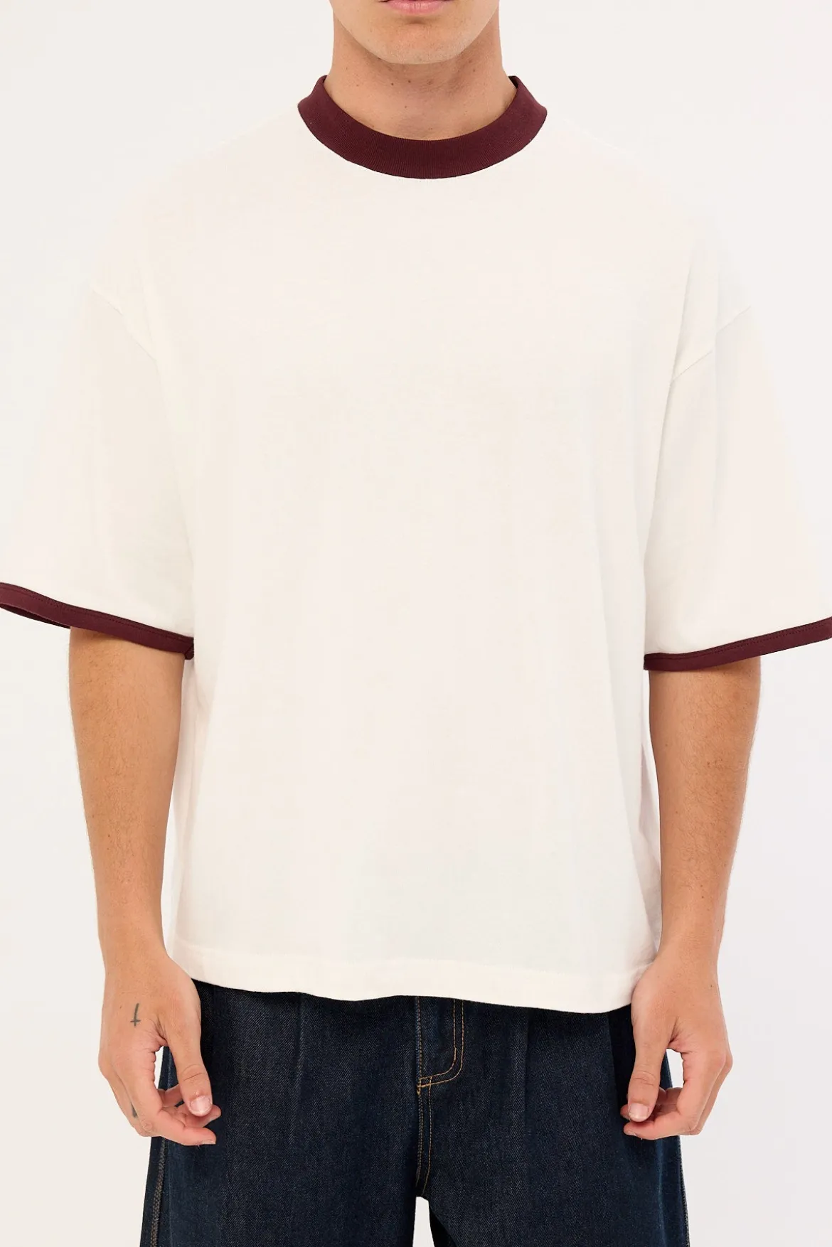 Sculpt Heavyweight Cropped Tee Off White