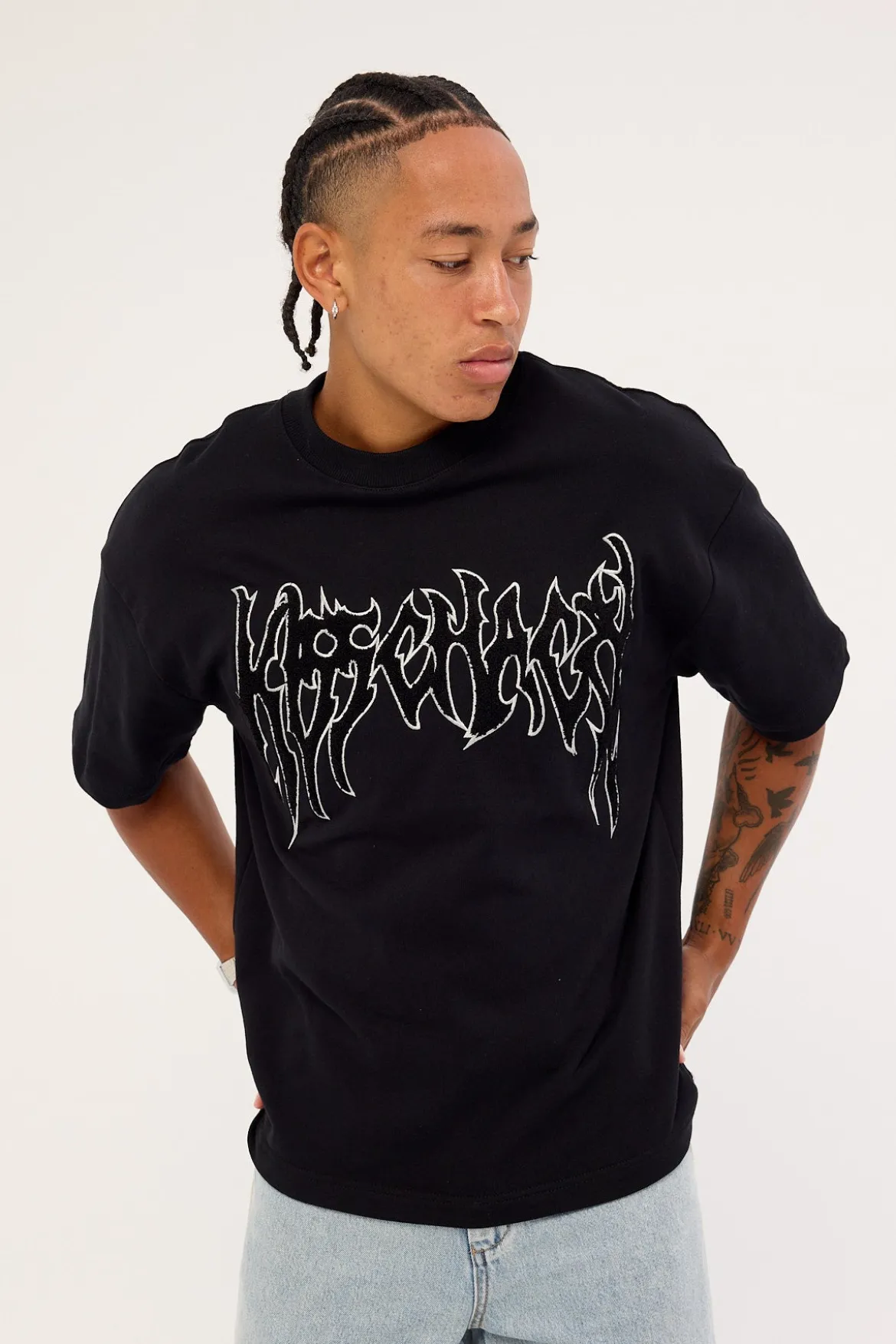 Scyth Loopback Street Tee Jet Black